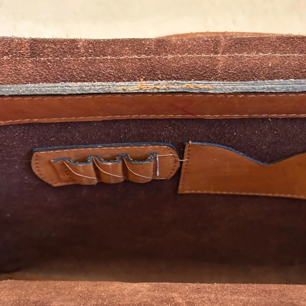 Vintage Tan Leather Briefcase